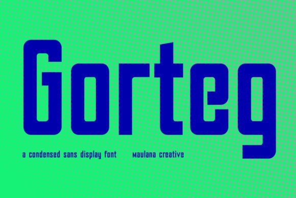 Download Gorteg Condensed Sans Display Font - Display font Collection