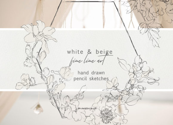 Download Pencil Sketched Fine Line Flowers - Sketched Collection
